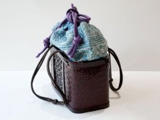 画像3: kaonn-日音衣- オリジナル LAO hand BATIK basket bag　mini (3)