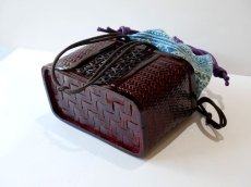 画像4: kaonn-日音衣- オリジナル LAO hand BATIK basket bag　mini (4)