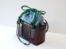 画像6: kaonn-日音衣- オリジナル LAO hand BATIK basket bag　mini (6)