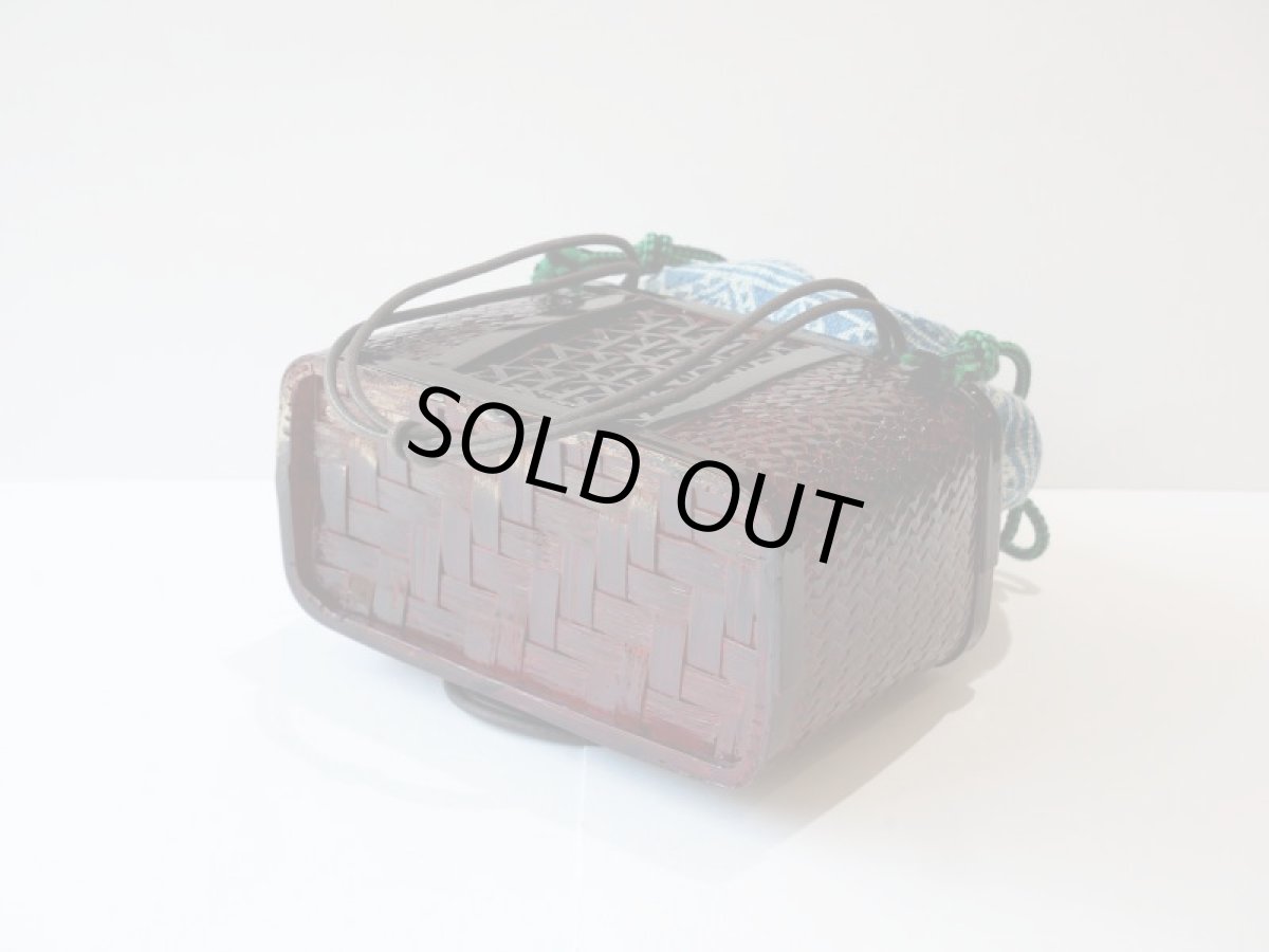 画像3: kaonn-日音衣- オリジナル LAO hand BATIK basket bag mini (3)