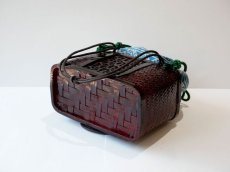 画像3: kaonn-日音衣- オリジナル LAO hand BATIK basket bag　mini (3)