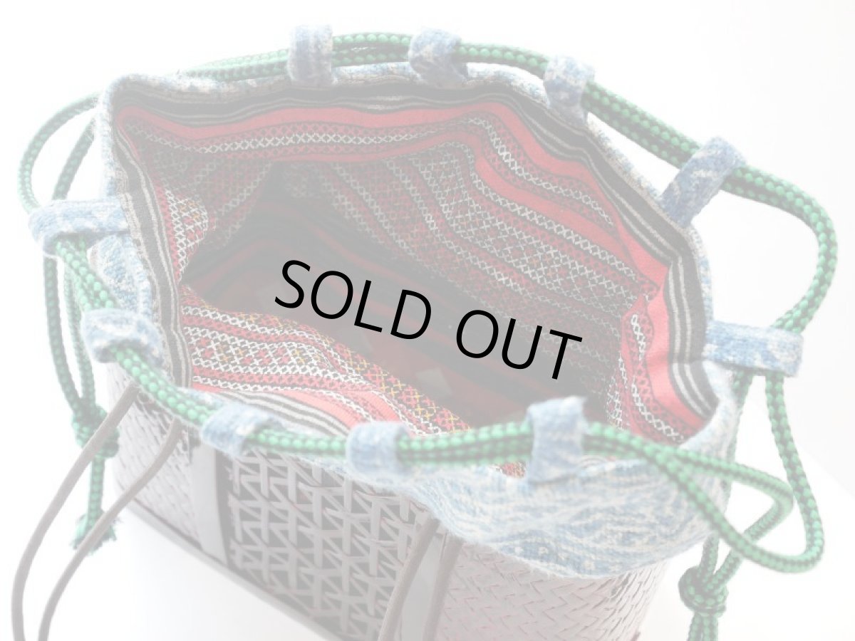 画像2: kaonn-日音衣- オリジナル LAO hand BATIK basket bag mini (2)