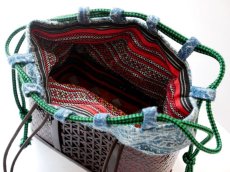 画像2: kaonn-日音衣- オリジナル LAO hand BATIK basket bag　mini (2)