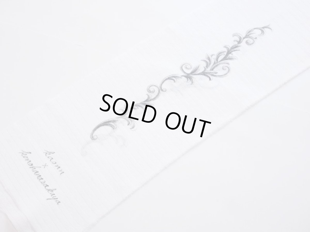 画像5: kaonn original 正絹手描き半衿  victor　matte type　monotone (5)