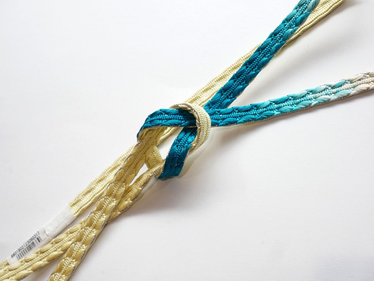 画像5: 帯締め　 2tone color random silver trim (5)