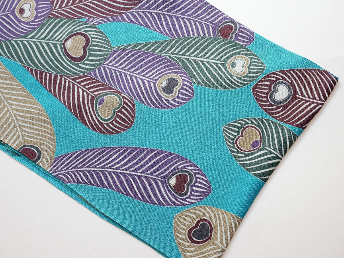 画像10: 正絹帯揚げ　feather pattern3 (10)