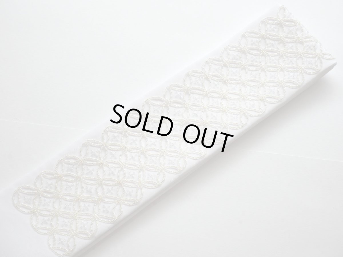 画像2: ビーズ刺繍ポリエステル半衿　七宝　 　【ローズカラー加工】専用替え衿 　き楽っく (2)