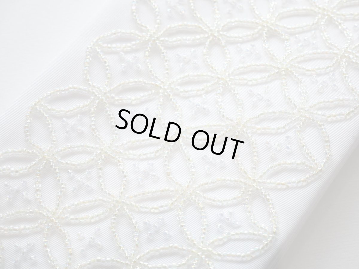 画像3: ビーズ刺繍ポリエステル半衿　七宝　 　【ローズカラー加工】専用替え衿 　き楽っく (3)