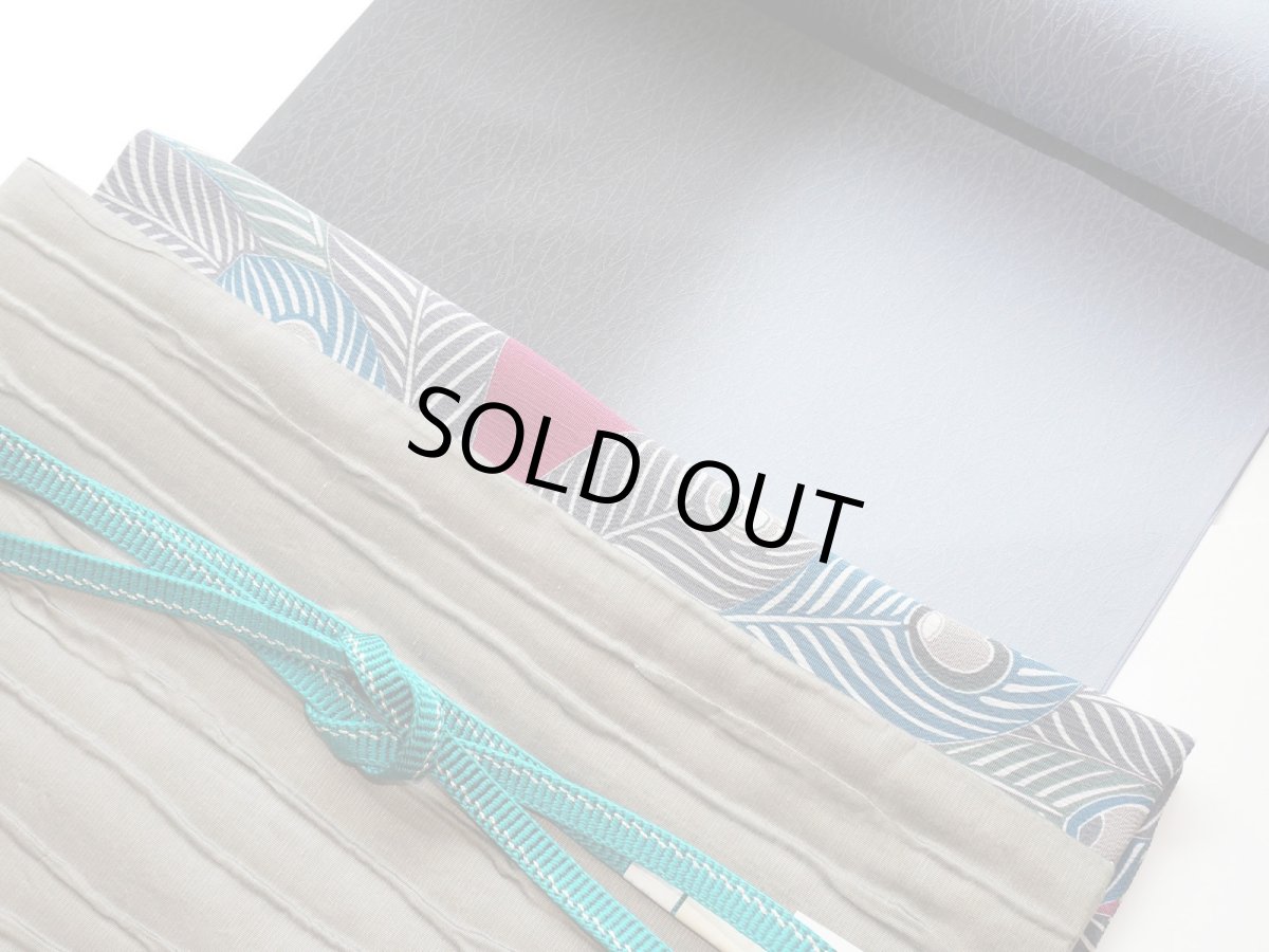 画像9: 【即納品】kaonn original fabric帯　mat ＆ shine（gray）　　京袋帯 お仕立て上がり (9)