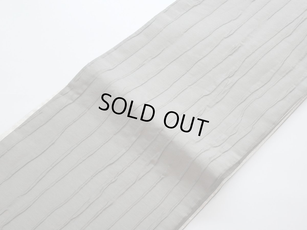 画像3: 【即納品】kaonn original fabric帯　mat ＆ shine（gray）　　京袋帯 お仕立て上がり (3)