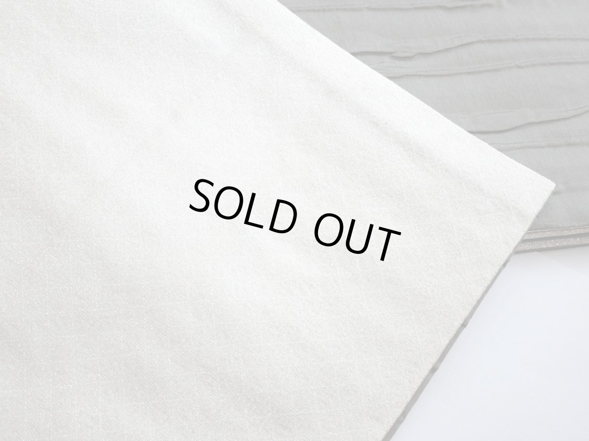 画像8: 【即納品】kaonn original fabric帯　mat ＆ shine（gray）　　京袋帯 お仕立て上がり (8)