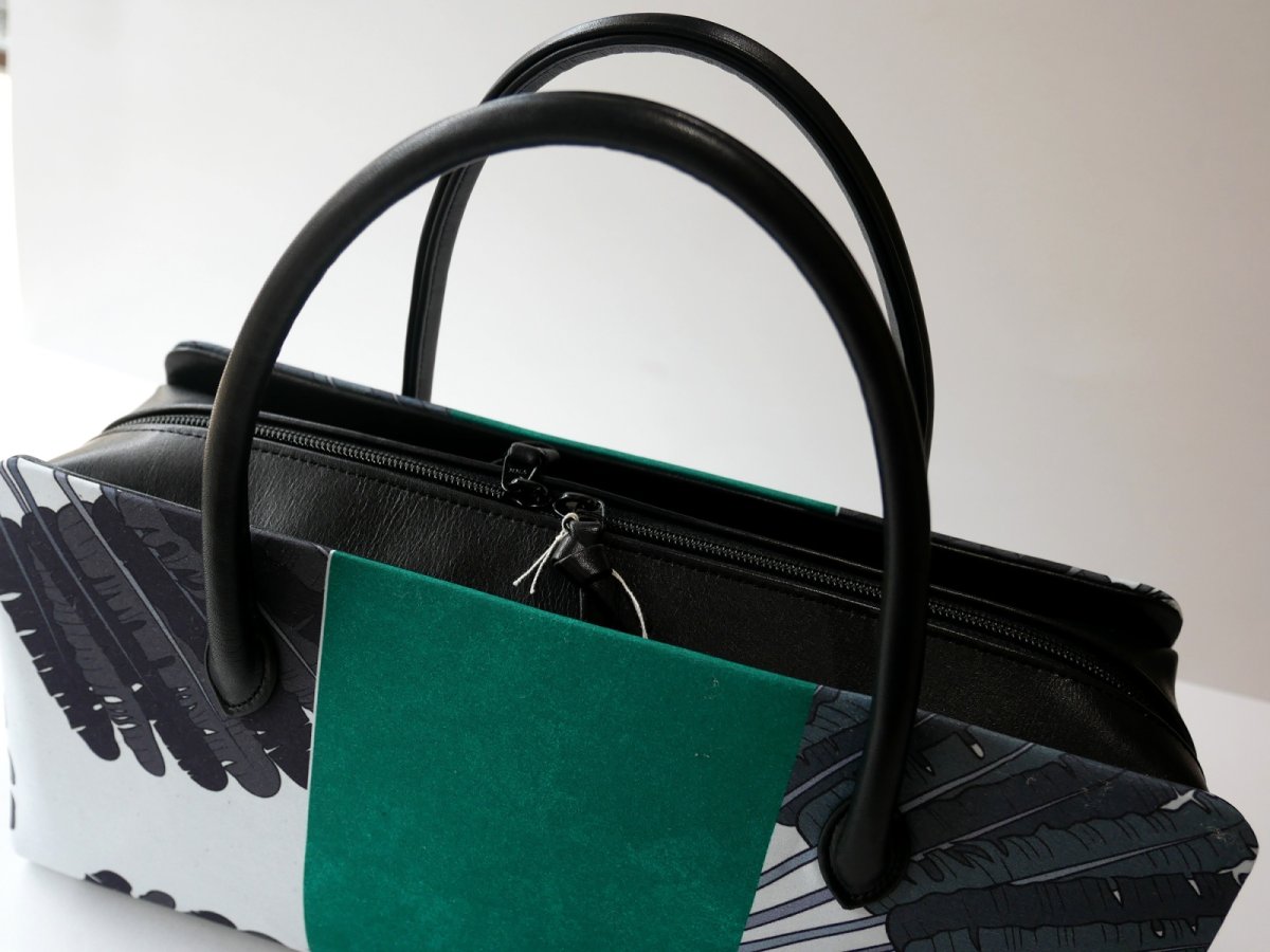 画像9: kaonn-日音衣- original bag　feather green　No.2 (9)