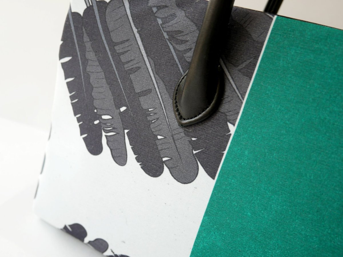 画像3: kaonn-日音衣- original bag　feather green　No.3 (3)