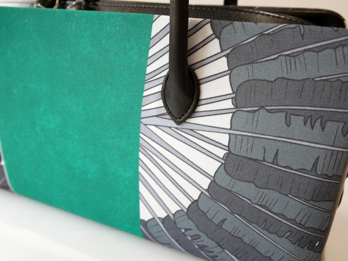 画像3: kaonn-日音衣- original bag　feather green　No.4 (3)