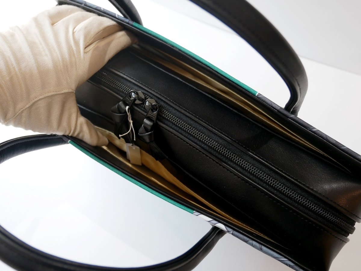 画像8: kaonn-日音衣- original bag　feather green　No.4 (8)