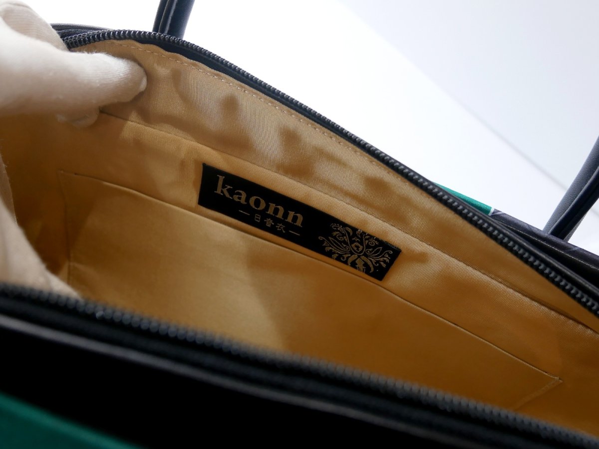 画像10: kaonn-日音衣- original bag　feather green　No.4 (10)