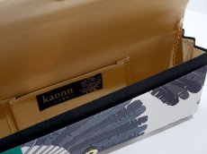 画像8: kaonn-日音衣- original クラッチbag [wide] feather green  No1 (8)