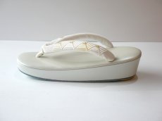 画像6: 草履　刺繍鼻緒（Lサイズ）【即納品】　本革　 (6)