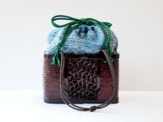 画像1: kaonn-日音衣- オリジナル LAO hand BATIK basket bag　mini (1)