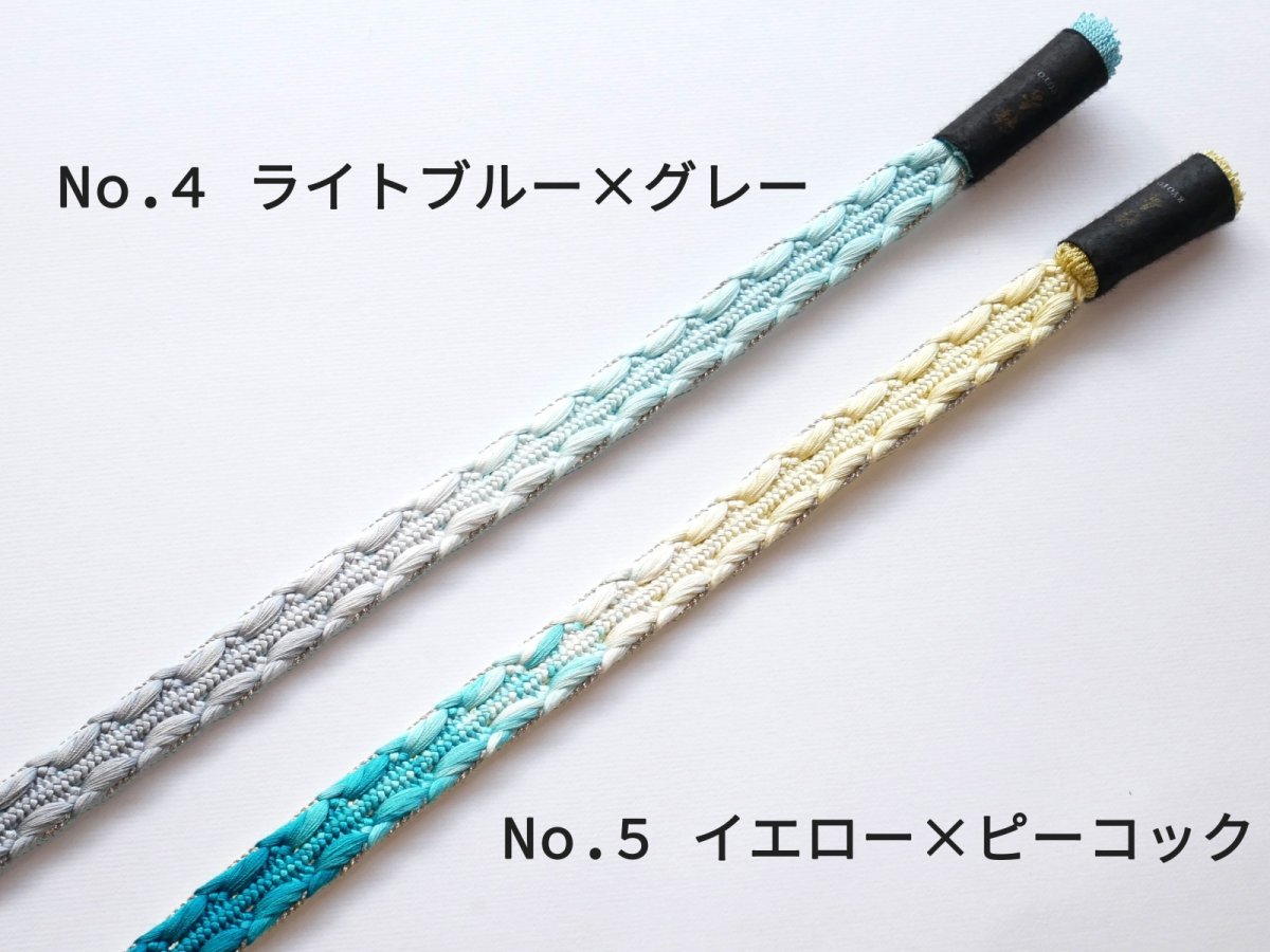 画像2: 帯締め　 2tone color random silver trim (2)