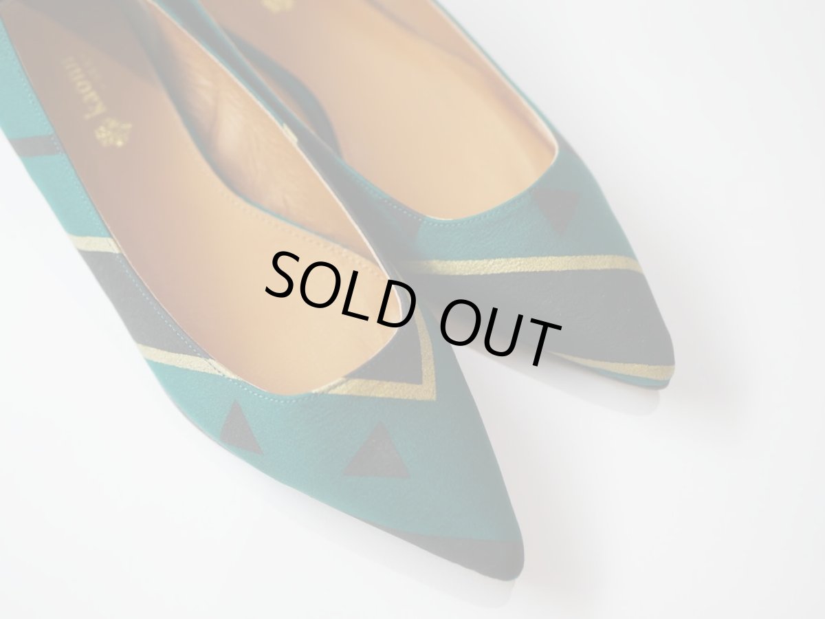 画像3: kaonn original flat pumps GOLD FLASH /  Green 23.5 (3)