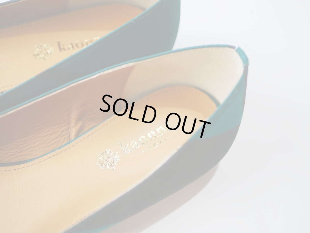 画像2: kaonn original flat pumps GOLD FLASH /  Green 23.5 (2)