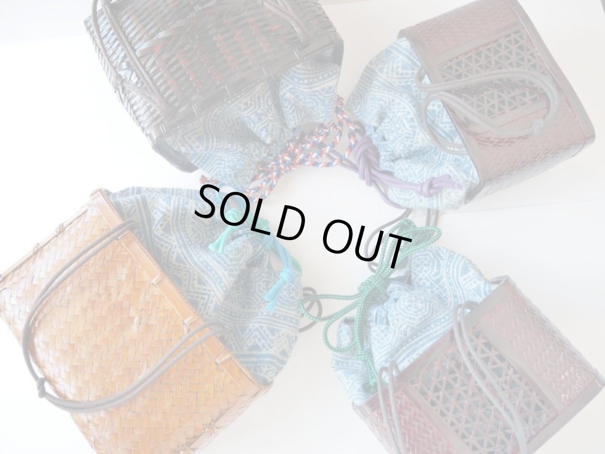 画像10: kaonn-日音衣- オリジナル LAO hand BATIK basket bag mini (10)