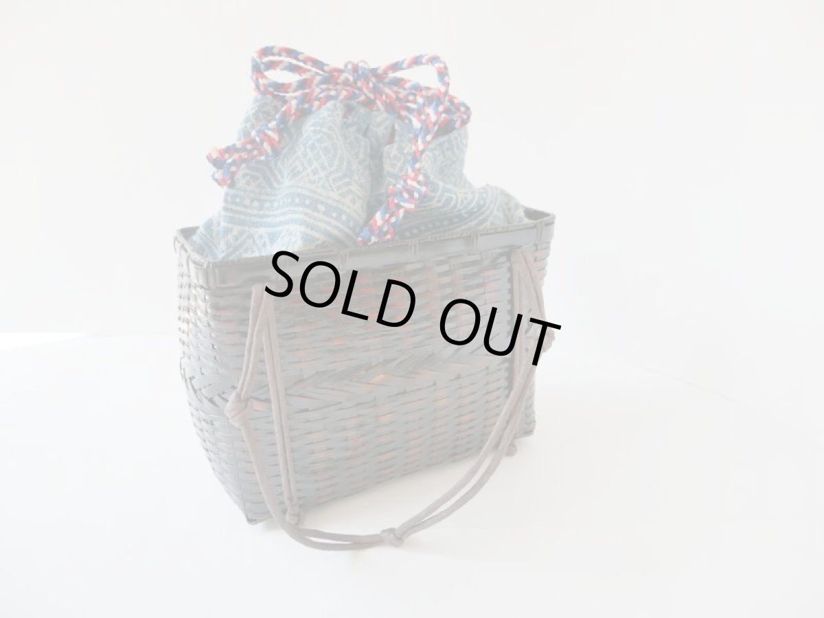 画像7: kaonn-日音衣- オリジナル 　LAO hand BATIK basket bag　medium (7)