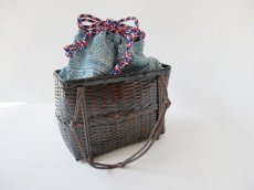 画像7: kaonn-日音衣- オリジナル 　LAO hand BATIK basket bag　medium (7)