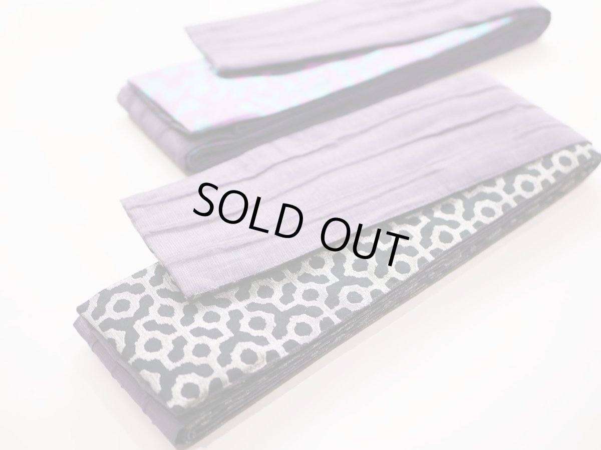 画像手前　purple×black　kaonn original mens角帯